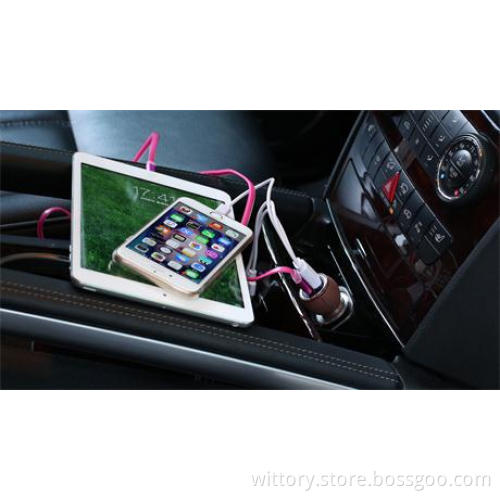 Piston top with leather grain smart car charger